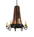 Meyda Tiffany - 224987 - Eight Light Chandelier - Barrel Stave - Natural Wood,Oil Rubbed Bronze