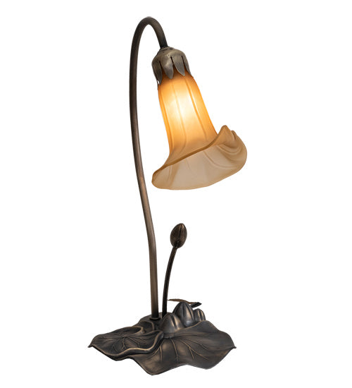 Meyda Tiffany - 226297 - One Light Accent Lamp - Amber Pond Lily - Mahogany Bronze