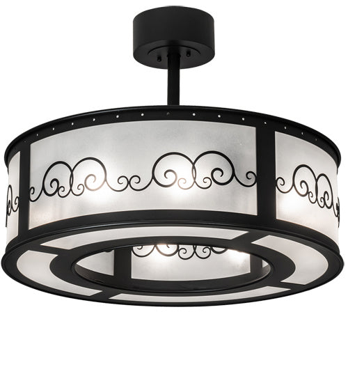 Meyda Tiffany - 226354 - Eight Light Pendant - Putrelo - Wrought Iron