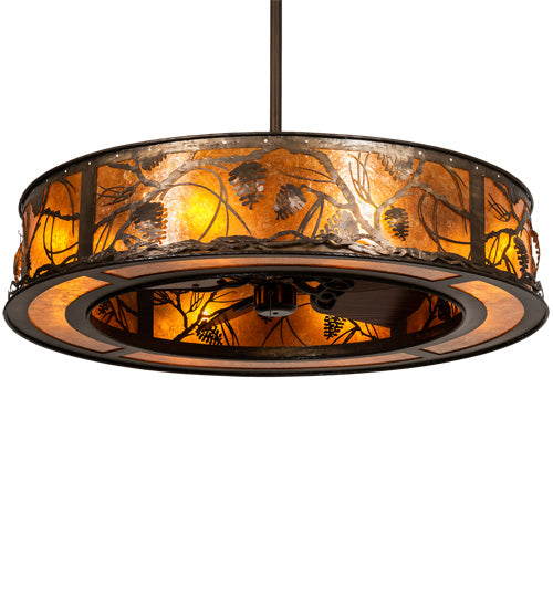 Meyda Tiffany - 228668 - Eight Light Chandel-Air - Whispering Pines - Antique Copper