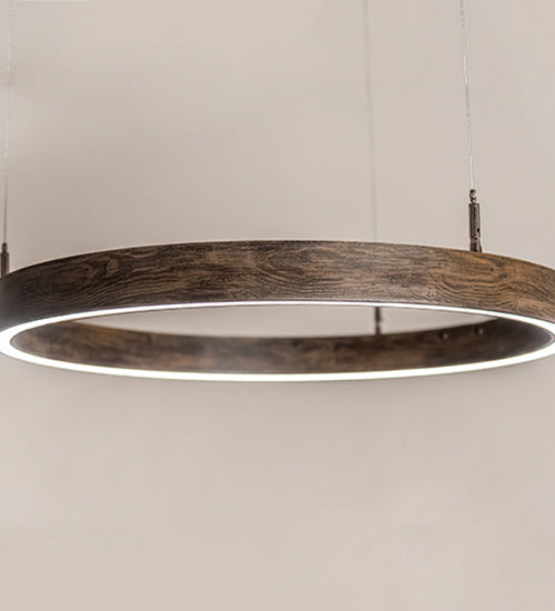 Meyda Tiffany - 229991 - LED Pendant - Anillo Halo - Natural Wood