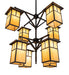 Meyda Tiffany - 230270 - Eight Light Chandelier - Hyde Park - Craftsman Brown