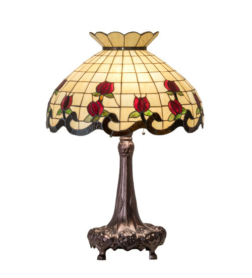 Meyda Tiffany - 230474 - Three Light Table Lamp - Roseborder