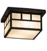 Meyda Tiffany - 232171 - Two Light Flush Mount - Hyde Park - Craftsman Brown