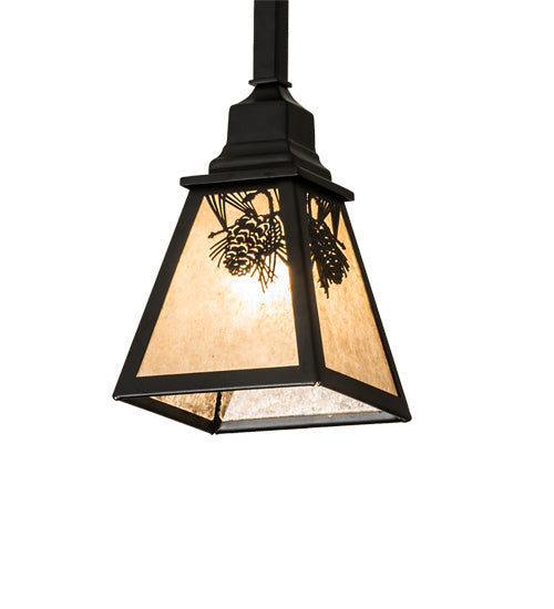 Meyda Tiffany - 232555 - One Light Pendant - Winter Pine - Wrought Iron