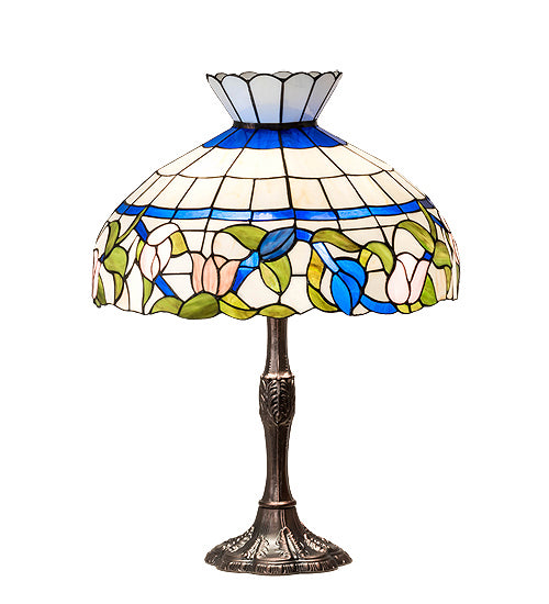 Meyda Tiffany - 232796 - Three Light Table Lamp - Rose Vine - Mahogany Bronze