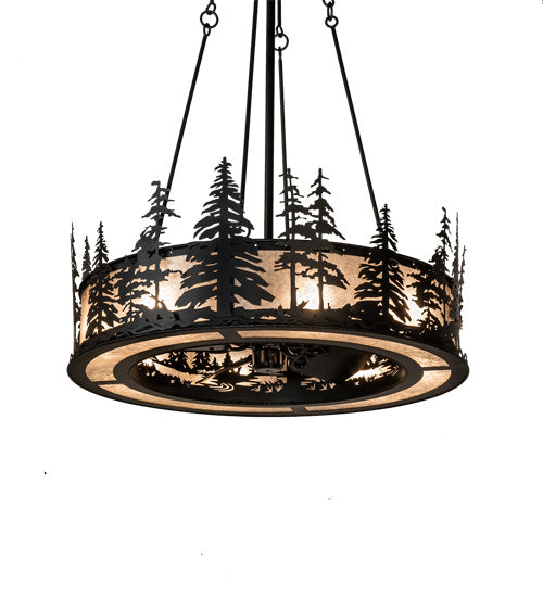 Meyda Tiffany - 233793 - Eight Light Chandel-Air - Tall Pines - Wrought Iron