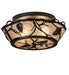 Meyda Tiffany - 233807 - Four Light Flushmount - Whispering Pines - Wrought Iron