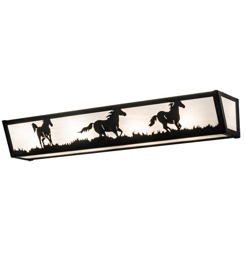 Meyda Tiffany - 233820 - Four Light Vanity - Running Horses