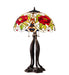 Meyda Tiffany - 28804 - Three Light Table Lamp - Renaissance Rose - Mahogany Bronze