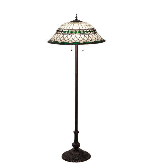 Meyda Tiffany - 31975 - Three Light Floor Lamp - Tiffany Roman - Mahogany Bronze