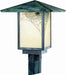 Meyda Tiffany - 38047 - One Light Post Mount - Seneca - Verdigris