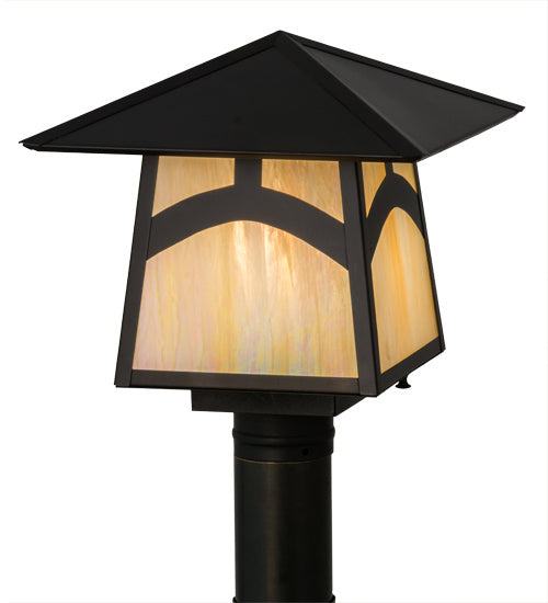 Meyda Tiffany - 45234 - One Light Post Mount - Stillwater - Craftsman Brown