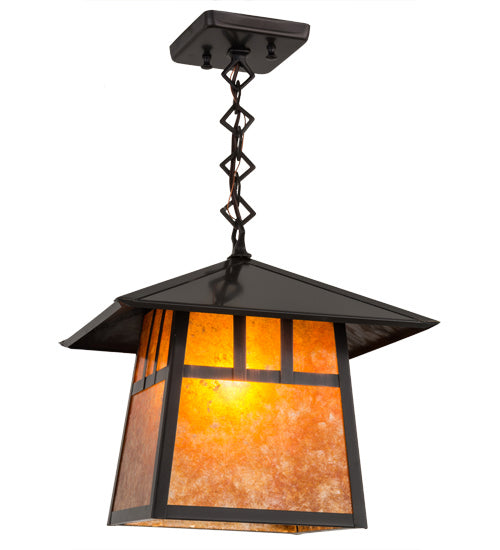 Meyda Tiffany - 45605 - One Light Pendant - Stillwater - Craftsman Brown