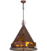 Meyda Tiffany - 50109 - Four Light Pendant - Teepee - Rust