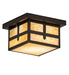 Meyda Tiffany - 52717 - One Light Flushmount - Hyde Park - Craftsman Brown