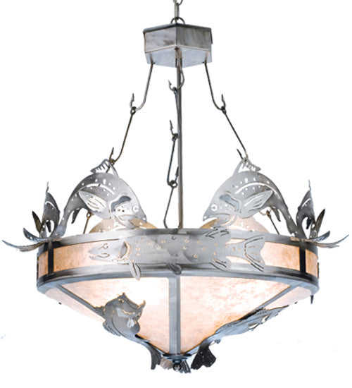 Meyda Tiffany - 65177 - Inverted Pendant - Catch Of The Day - Steel