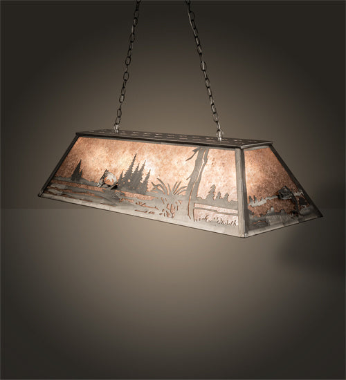 Meyda Tiffany - 65179 - Nine Light Oblong Pendant - Catch Of The Day - Steel