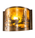 Meyda Tiffany - 70703 - One Light Wall Sconce - Deer At Lake - Antique Copper