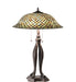 Meyda Tiffany - 98134 - Three Light Table Lamp - Fishscale - Mahogany Bronze