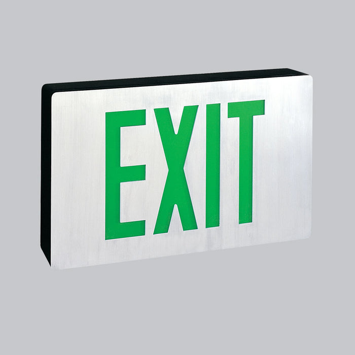 Nora Lighting - NX-505-LED/G - Green LED Ac 1F Die Cast Alum/ - Exit & Emergency - Green/Black
