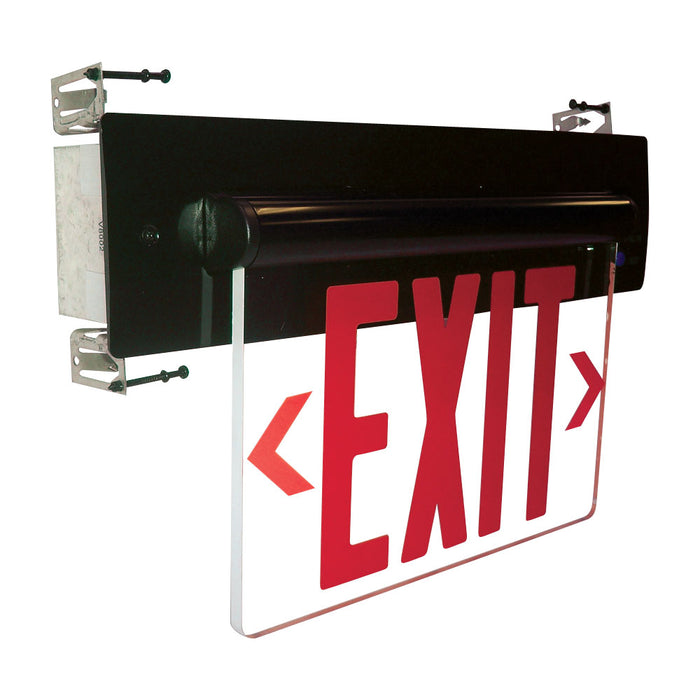 Nora Lighting - NX-813-LEDRCB - Exit Rec Adj Ac 1F Red/Clr Bla