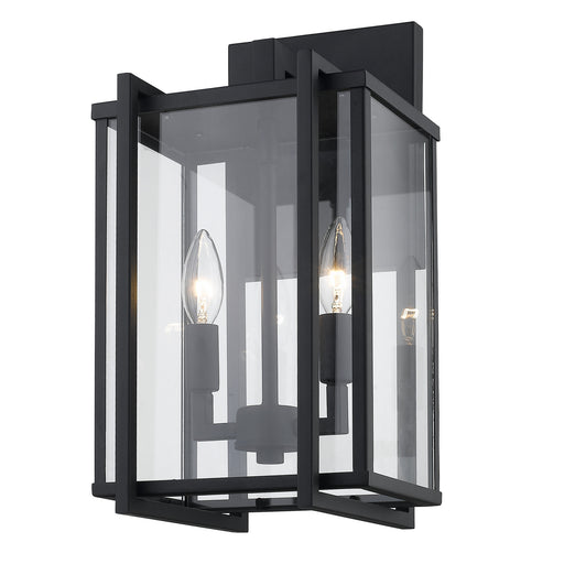 Golden - 6071-OWM NB-CLR - Two Light Outdoor Wall Sconce - Tribeca - Natural Black (UV)