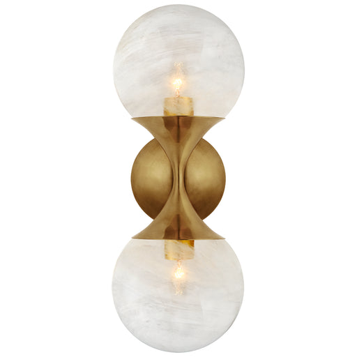 Visual Comfort - ARN 2405HAB-WG - Two Light Wall Sconce - Cristol - Hand-Rubbed Antique Brass