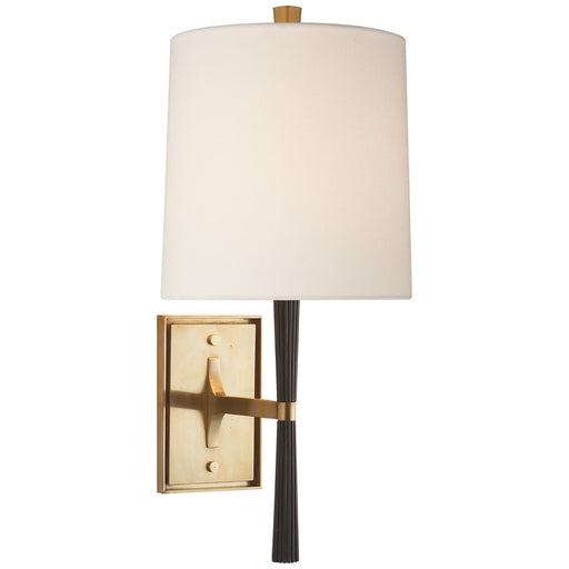 Visual Comfort - BBL 2036EBO-L - One Light Wall Sconce - Refined Rib - Ebony Resin and Brass