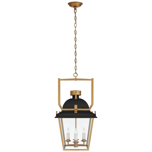 Visual Comfort - CHC 5108BLK/AB-CG - Four Light Lantern - Coventry - Matte Black and Antique-Burnished Brass