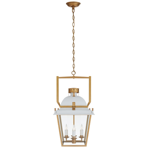 Visual Comfort - CHC 5108WHT/AB-CG - Four Light Lantern - Coventry - Matte White and Antique-Burnished Brass