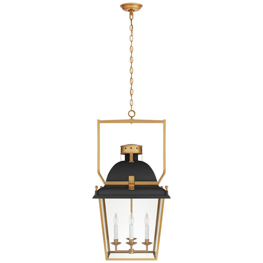 Visual Comfort - CHC 5109BLK/AB-CG - Four Light Lantern - Coventry - Matte Black and Antique-Burnished Brass