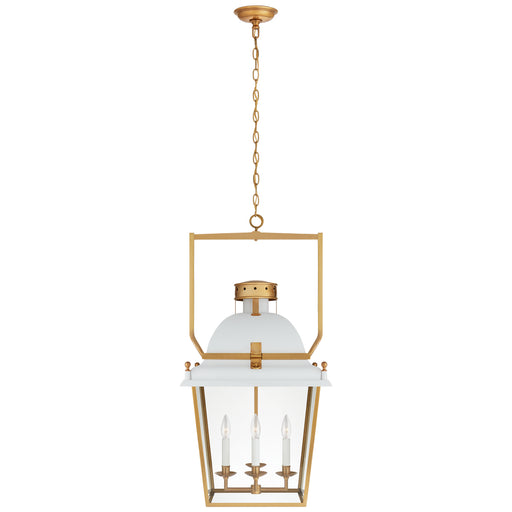 Visual Comfort - CHC 5109WHT/AB-CG - Four Light Lantern - Coventry - Matte White and Antique-Burnished Brass