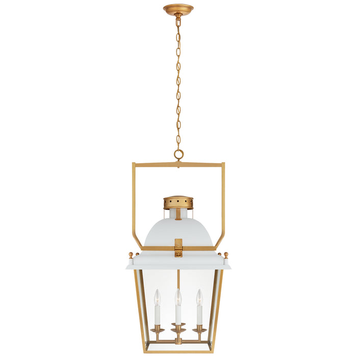 Visual Comfort - CHC 5109WHT/AB-CG - Four Light Lantern - Coventry - Matte White and Antique-Burnished Brass