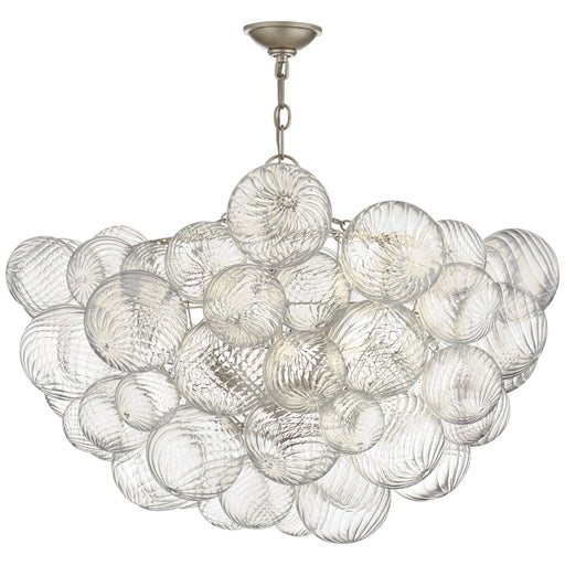 Visual Comfort - JN 5112BSL/CG - Eight Light Chandelier - Talia - Burnished Silver Leaf and Clear Swirled Glass