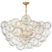 Visual Comfort - JN 5112G/CG - Eight Light Chandelier - Talia - Gild and Clear Swirled Glass