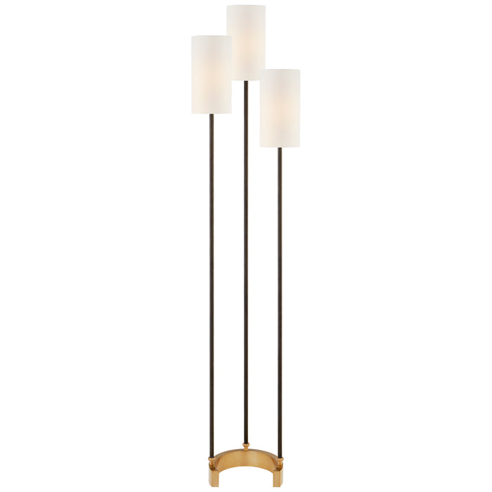 Visual Comfort - SK 1550BZ/HAB-L - Three Light Floor Lamp - Aimee - Bronze and Hand-Rubbed Antique Brass