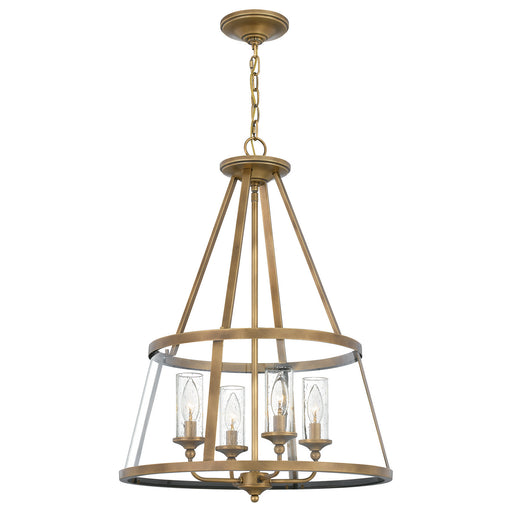 Quoizel - BAW1820WS - Four Light Pendant - Barlow - Weathered Brass
