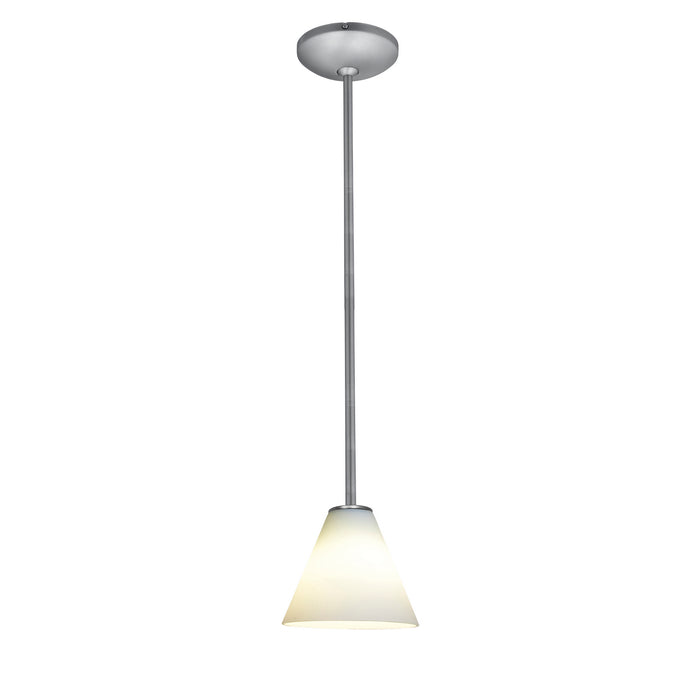 Access - 28004-3R-BS/WHT - LED Pendant - Martini - Brushed Steel