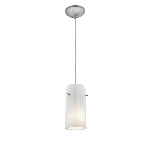 Access - 28033-3C-BS/CLOP - LED Pendant - Glass`n Glass Cylinder - Brushed Steel