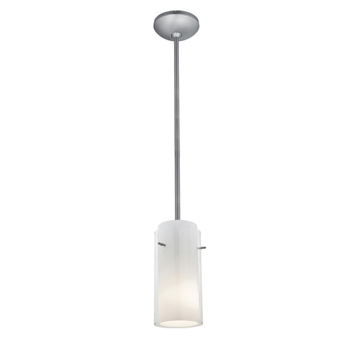 Access - 28033-3R-BS/CLOP - LED Pendant - Glass`n Glass Cylinder - Brushed Steel