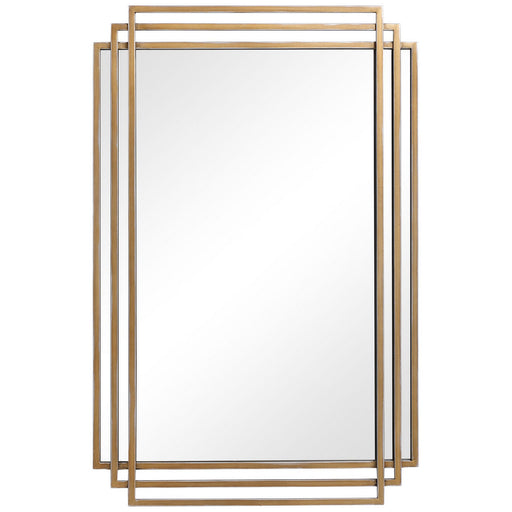 Uttermost - 09688 - Mirror - Amherst - Brushed Gold With Silver Highlights