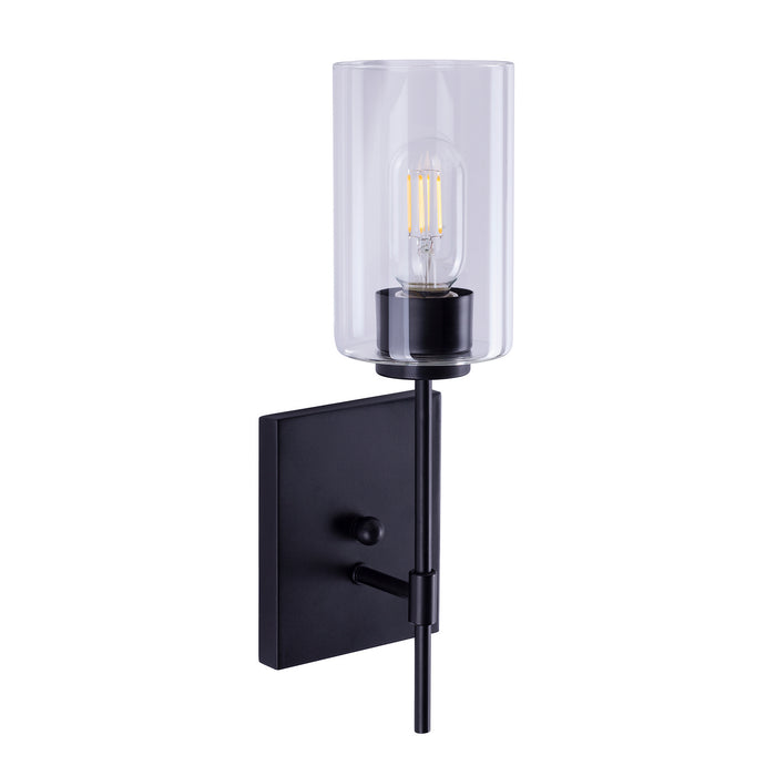 Forte - 2612-01-04 - One Light Wall Sconce - Faye - Black