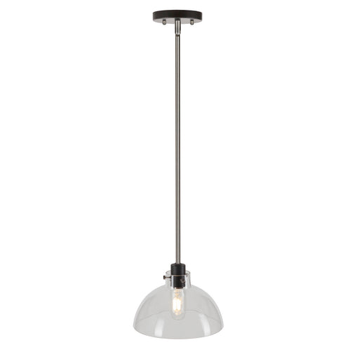 Forte - 2734-01-40 - One Light Pendant - Della - Black and Brushed Nickel
