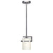 Forte - 2767-01-55 - One Light Pendant - Halo - Brushed Nickel