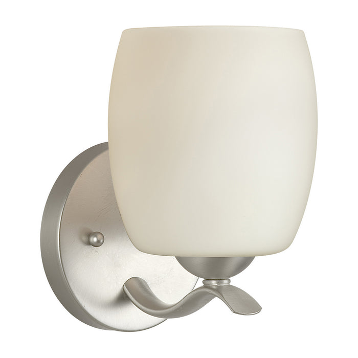 Forte - 5135-01-55 - One Light Wall Sconce - Maria - Brushed Nickel