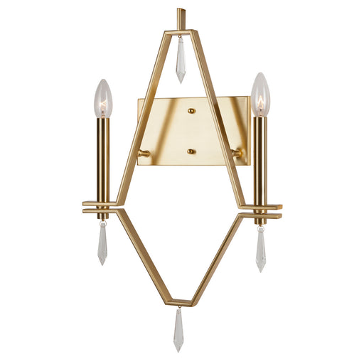 Forte - 5143-02-12 - Two Light Wall Sconce - Robin - Soft Gold