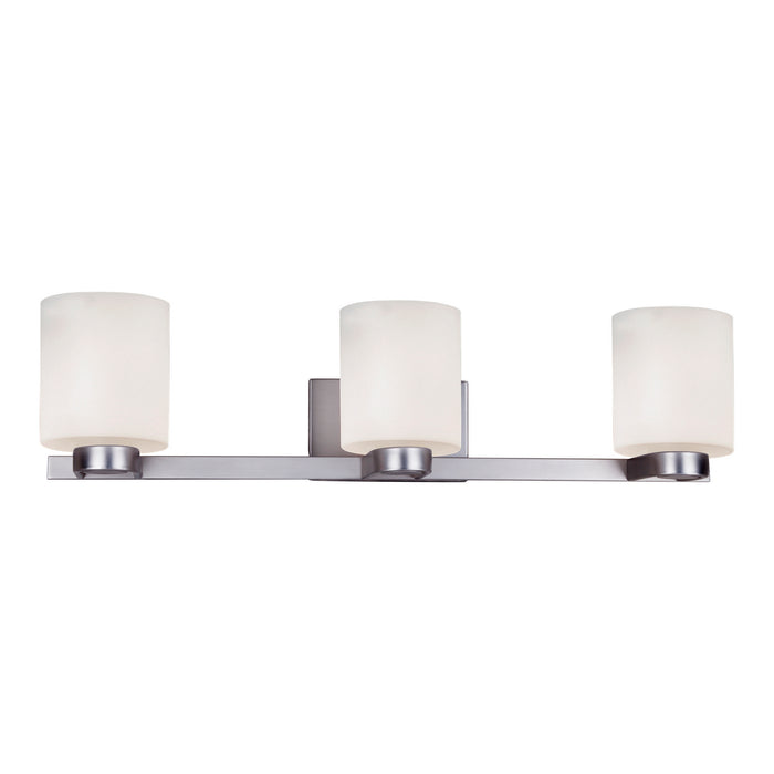 Forte - 5146-03-55 - Three Light Bath Bracket - Mona - Brushed Nickel