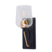 Forte - 5726-01-62 - One Light Wall Sconce - Palmer - Black and Soft Gold