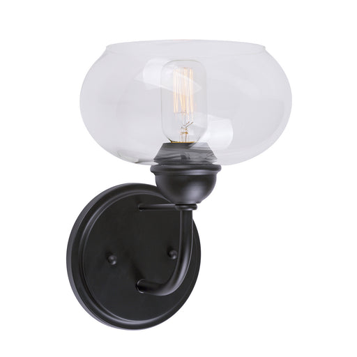 Forte - 5732-01-04 - One Light Wall Sconce - Cameron - Black